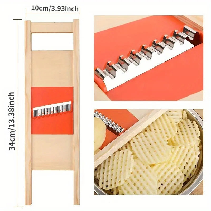 Manufacturer   1pc Potato Slicer Cut Potato Grid Artifact Grid Wipe Grid Knife Vegetable Cutter Wave Knife Cut Flower Knife Gadgets Accessories   kitchen gadgets