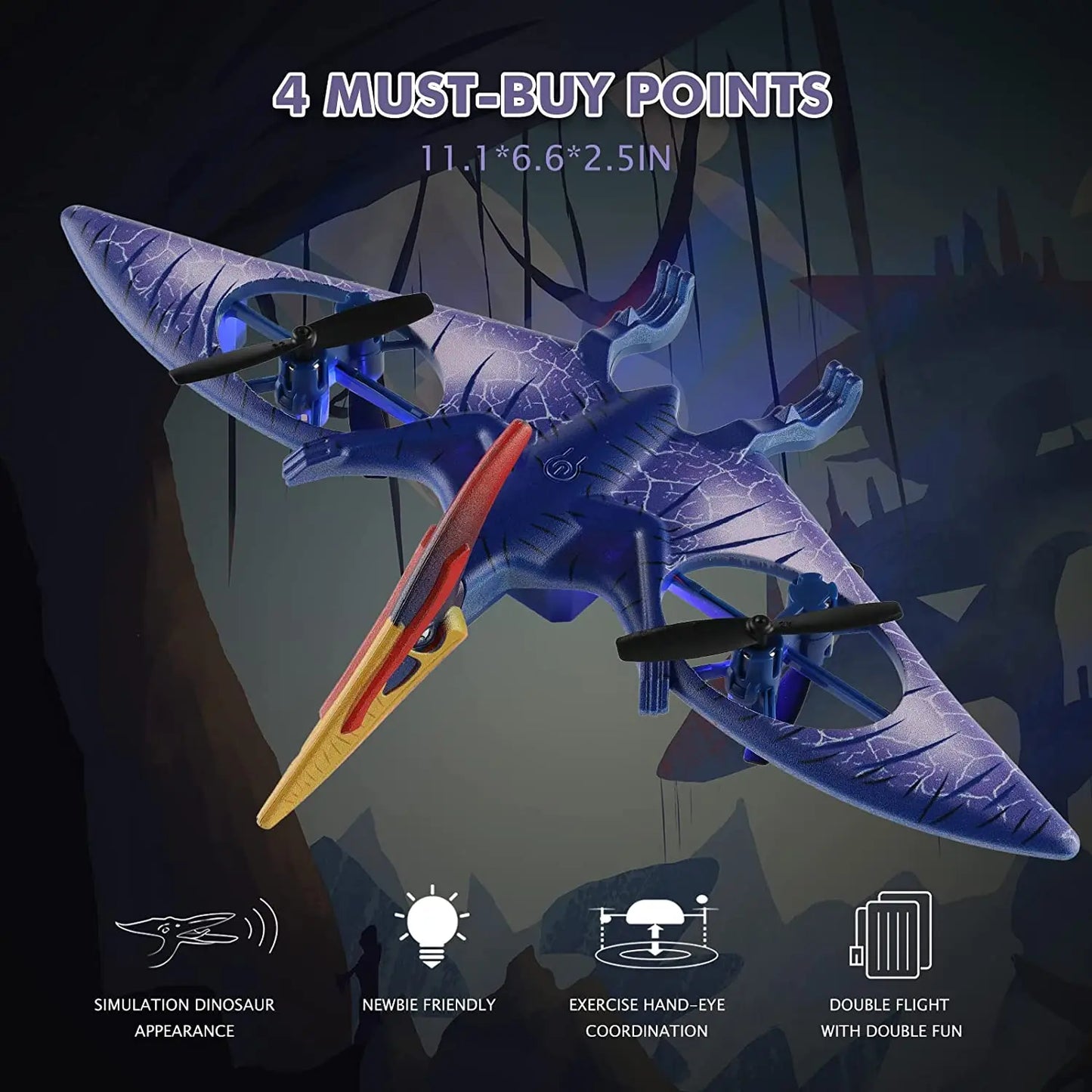 RC Pterosauria Dinosaur Toys for Boys Remote Control Dinozaur Jurassic Dinosaure World Dinosaurios de Juguete Drone Gifts Kids