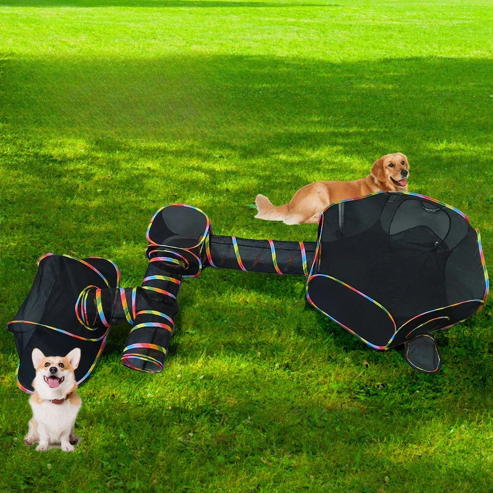 Outdoor Mesh Cat Tunnel Safe Breathable Comfortable Foldable Summer Cat Tent Toy Pet Channel Can Be Freely Combined  cat toy、dog toy