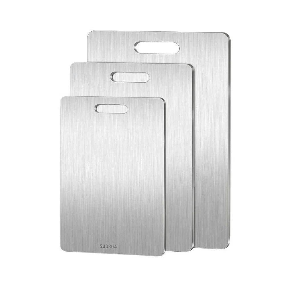 manufacturer  316 Stainless Steel Panel and Chopping Board Kitchen Household Thickened Double Sided Cutting Board Block Kneading Dough Board   Kitchen gadgets