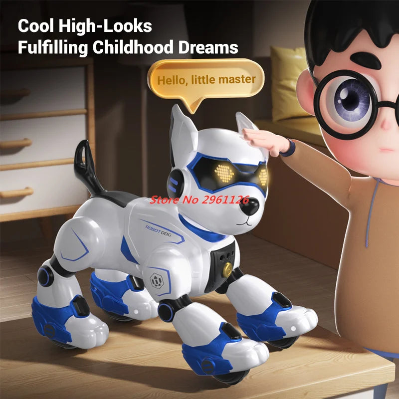 Smart Programming Stunt Dog Intelligent Remote Control Robot Dogs Toys 2.4G RC Stunt Dog Sensing Sing& Dancing RC Dog Toy Gift