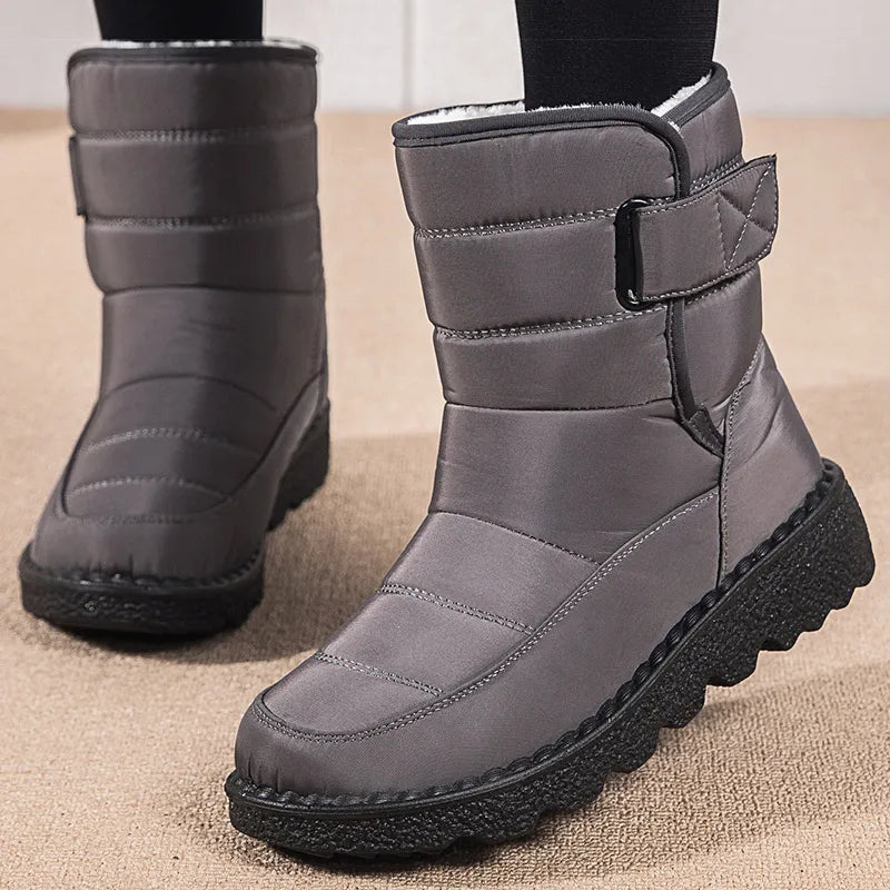 Manufacturer   Women Boots Winter Shoes Woman Waterproof Snow Boots Winter Warm Fur Korea Style Black Ankle Boots For Women   boots