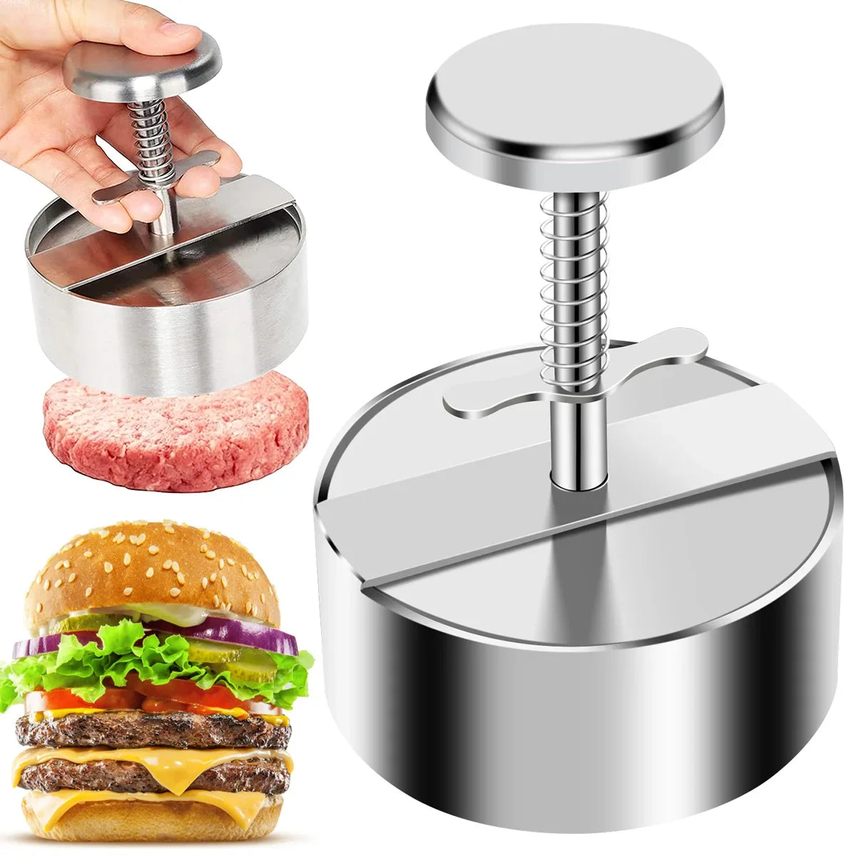 Manufacturer      Hamburger Press Hamburger Patty Maker 304 Stainless Steel Non-Stick Burger Press for Making Meat Patties and Thin Burgers     Kitchen gadgets