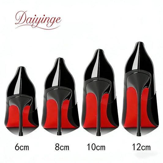Manufacturer   Heels For women  Trend Leather Luxury Red Bottom High Heels 12cm Pointed Toe Stiletto Pumps Elegant Sexy Party Wedding Shoes   Pumps