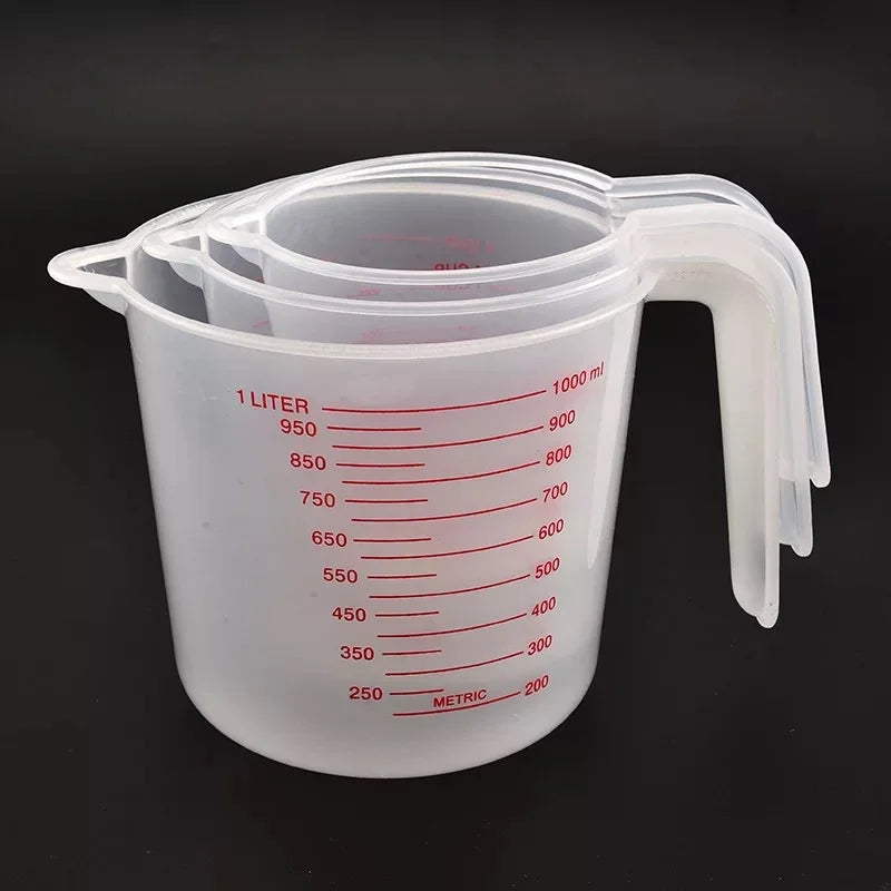 manufacturer  3pcs 250/500/1000ml Baking Liquid Measuring Cups PVC Scale Cup Plastic Measuring Volume Beaker Kitchen Baking Tools   Kitchen gadgets