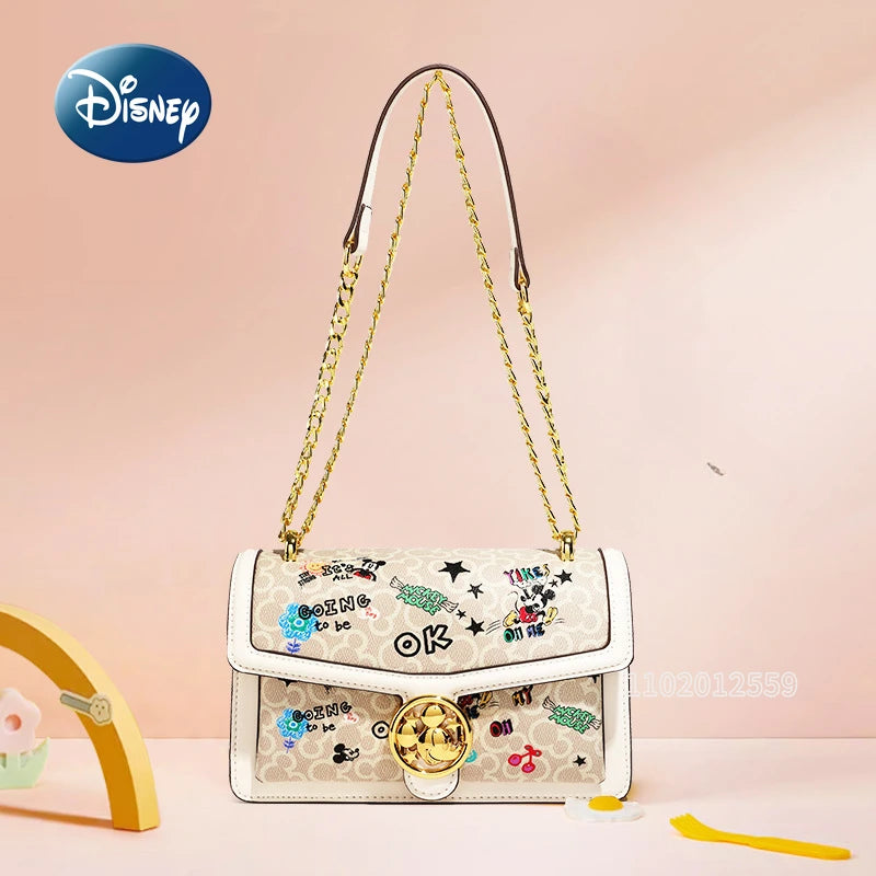 Disney Mickey Original New Women's Shoulder Bag Luxury Brand Fashion Women's Shoulder Messenger Bag Cartoon Cute Women's Bag