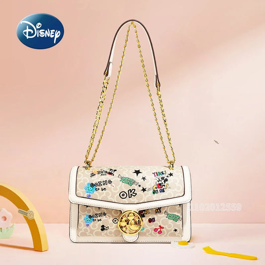 Disney Mickey Original New Women's Shoulder Bag Luxury Brand Fashion Women's Shoulder Messenger Bag Cartoon Cute Women's Bag