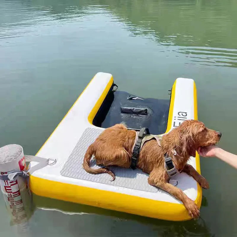 Inflatable Pup Plank Dog Float Floating Ramp Ladder For Pools Boats Docks Dog On Water Ladder Steps For Pets