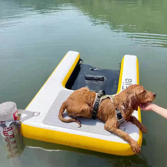 Inflatable Pup Plank Dog Float Floating Ramp Ladder For Pools Boats Docks Dog On Water Ladder Steps For Pets