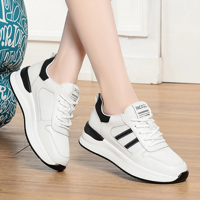 Manufacturer   Small White Shoes For Women's Spring New Fashionable And Versatile Breathable Mesh Casual Board Shoes Lightweight Sports Shoes    Sneakers