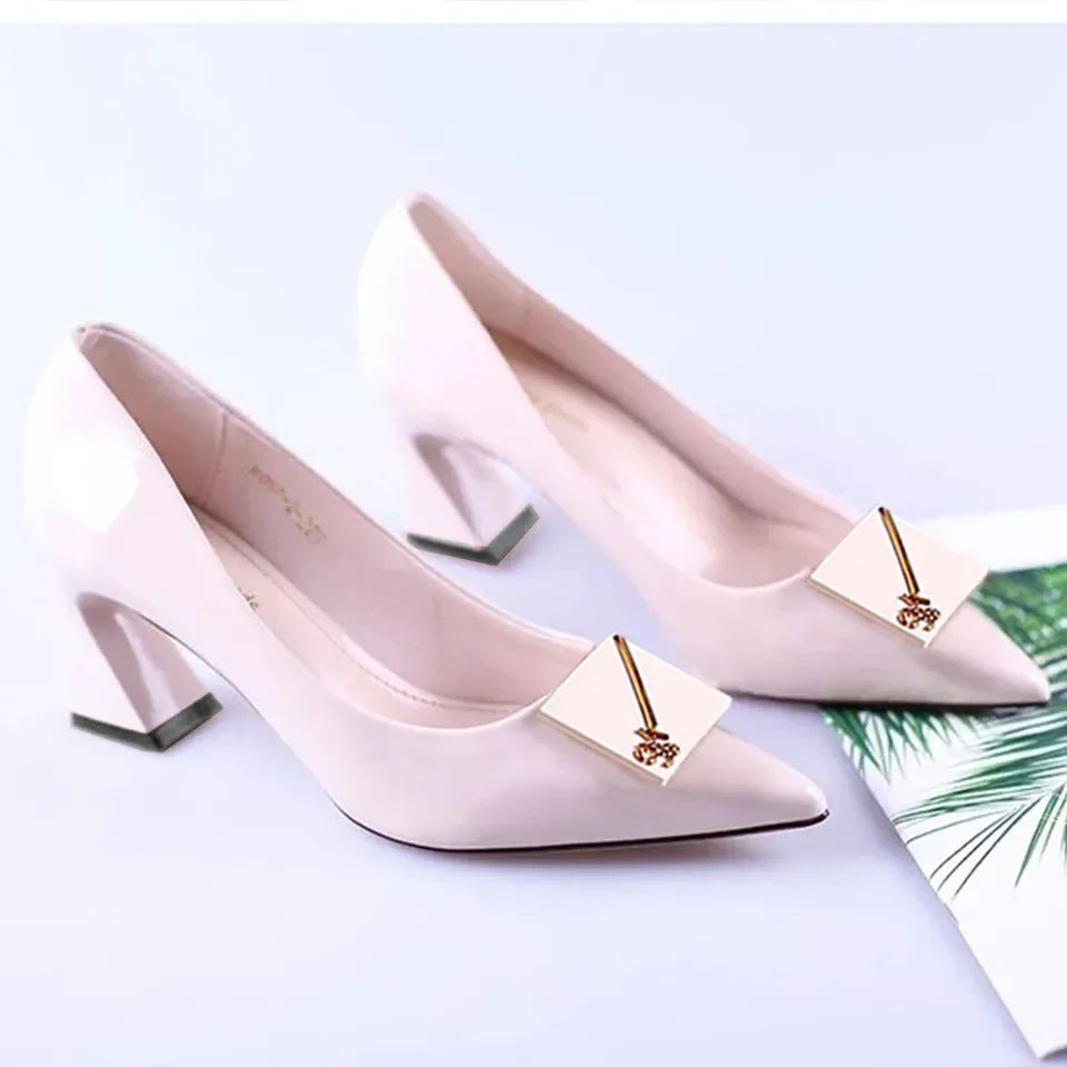 Manufacturer   Women Fashion European Style Elegant High Quality Spring & Summer Slip on High Heel Shoes for Sexy Party Lady Beige Pumps A263   Pumps