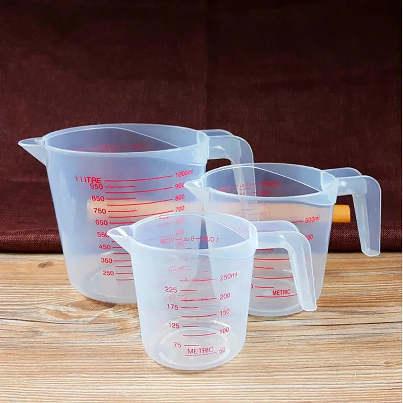 manufacturer  3pcs 250/500/1000ml Baking Liquid Measuring Cups PVC Scale Cup Plastic Measuring Volume Beaker Kitchen Baking Tools   Kitchen gadgets
