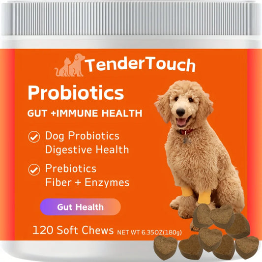 120 Chews - （1 Pack x 180g/6.35oz) 180g/6.35oz - TenderTouch Probiotics for Dogs, Dog Probiotics for Digestive Support  dog food