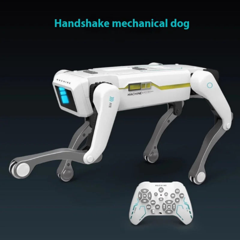 IQ0EM Intelligent Robot Dog Toy for Boys Remote Controlled AI Voice Programming Handshake Interactive Remote Control Animal Toy