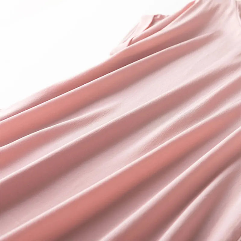 Women 100% Mulberry Silk 19 momme Thick Crepe Silk Midi Dress V neck Short Sleeve Side Slit Long Dress