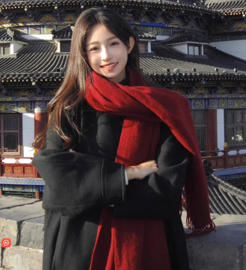 Classic style cozy warm cashmere scarf wj02