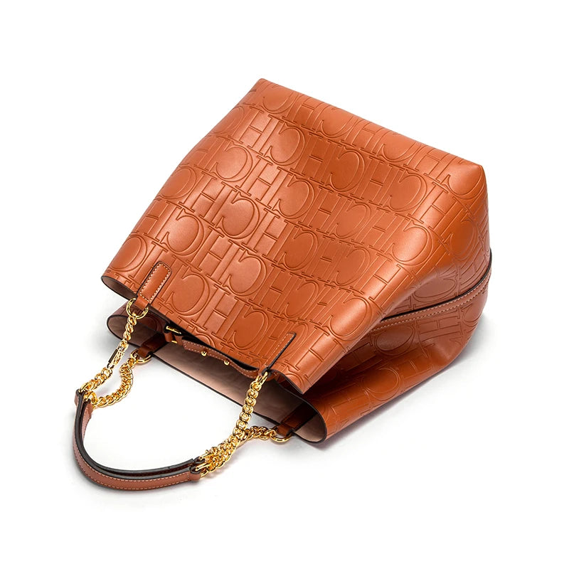Fashionable Retro Women's New Solid Color Shoulder Bag Casual Large Capacity PU Material Women's New Handbag