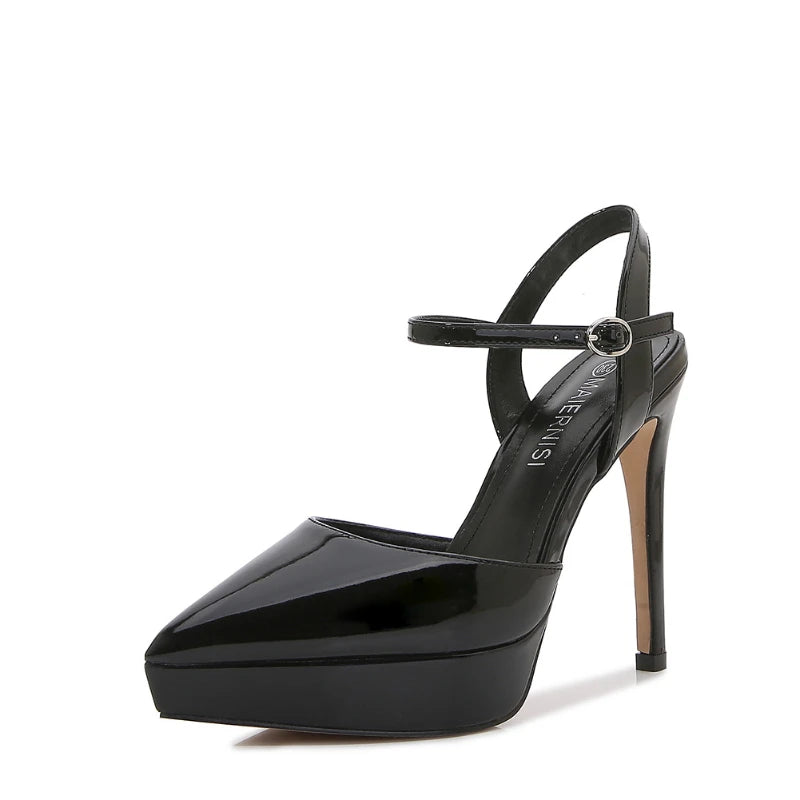 Manufacturer   Spring New Style One-Button Women's Pointed-Toe High Heels Korean Hollow Straps Light Mouth Women's Shoes Fashionable Elegant   Pumps