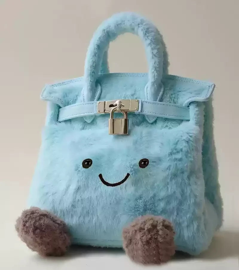 Jellycat Small Fragrant Style Ling Grid Chain Hair Bag Summer New Handbag Daifei Bag Stuffed Animal Plush Toy Girl Birthday Gift