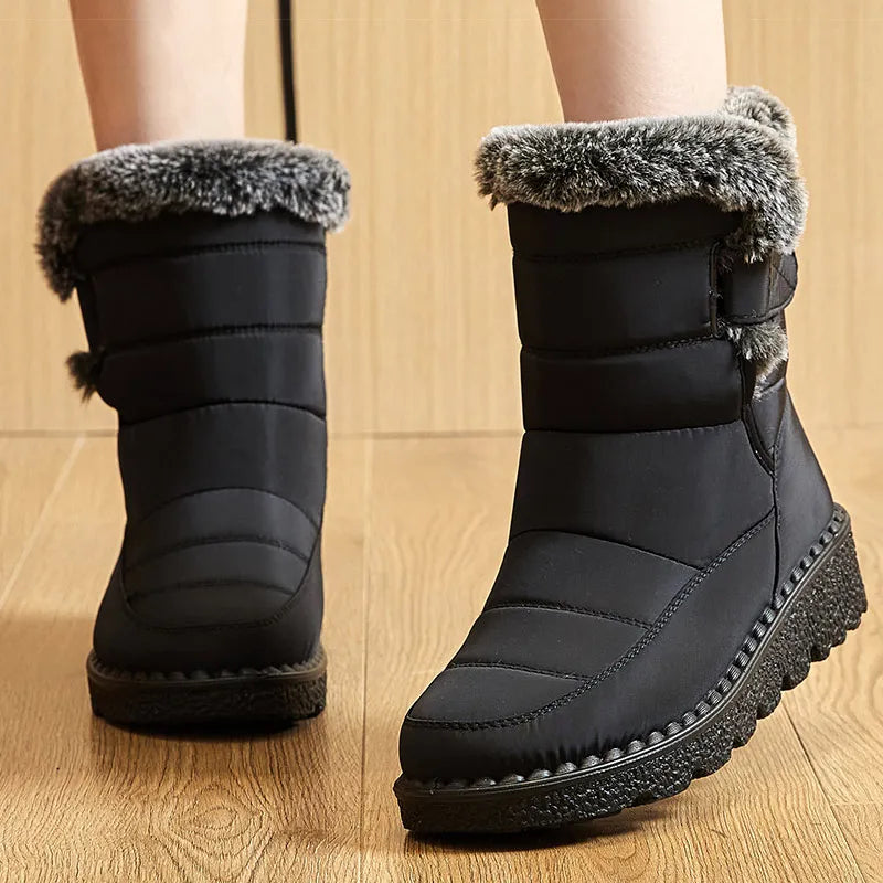 Manufacturer   Women's Boots Trend Winter Shoes For Woman Winter Boots Ankle Low Heels Botas Mujer Waterproof Snow Boots With Fur Shoes   boots