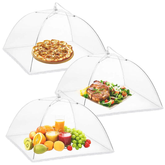 Manufacturer   Picnic Food Covers for Outside Mesh: 3/6/12 Packs 17 Inch Pop Up Fine Fly Net for Fruit - Collapsible Screen Umbrella Food Tent   kitchen gadgets
