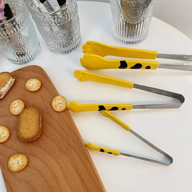Manufacturer    Cat Paw Shape Food Tongs Cute Cartoon Meal Tongs Stainless Steel Barbecue Tongs Sandwich Baking Clip Kitchen Gadgets New       Kitchen gadgets