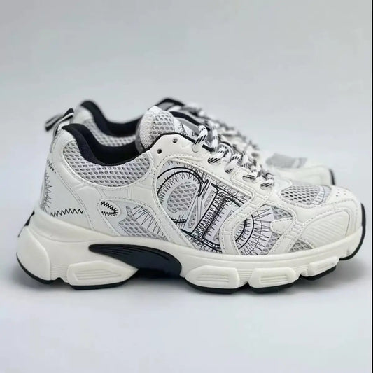 Manufacturer   D Home Mesh Upper Running Shoes Thick Bottom Dad Sneakers Unisex Lace up Sports Couple Shoes Anti Slip Wear Resistant Rubber...    Sneakers