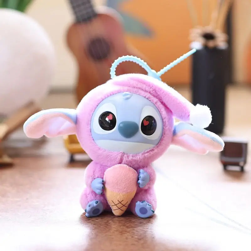 Hot Sale Anime Stitch Stuffed Toys Keychain School Bag Pendant Decorated Plush Doll Graduation Season Commemorative Gifts