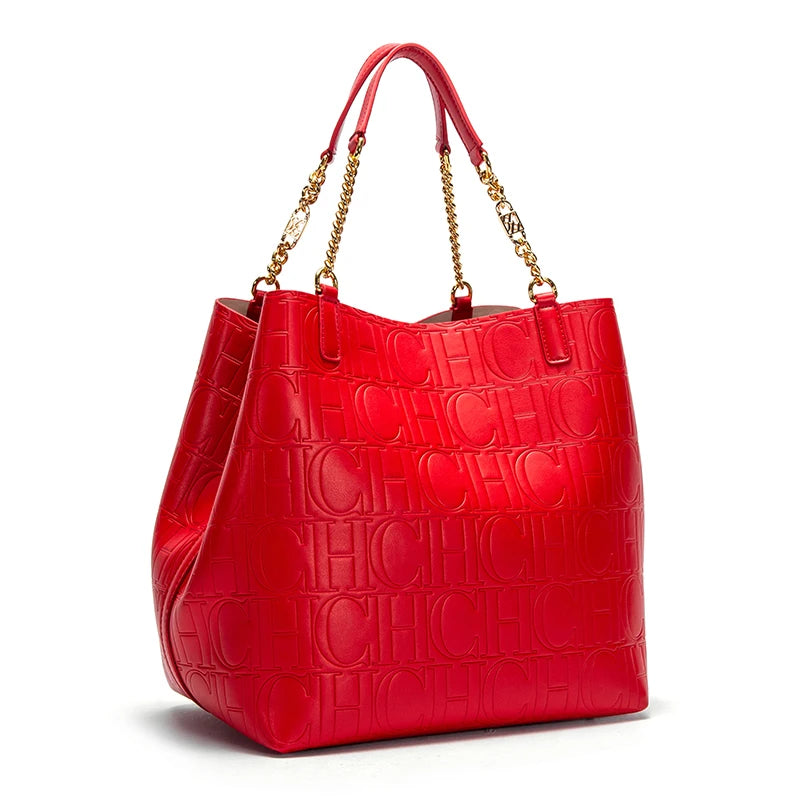 Fashionable Retro Women's New Solid Color Shoulder Bag Casual Large Capacity PU Material Women's New Handbag