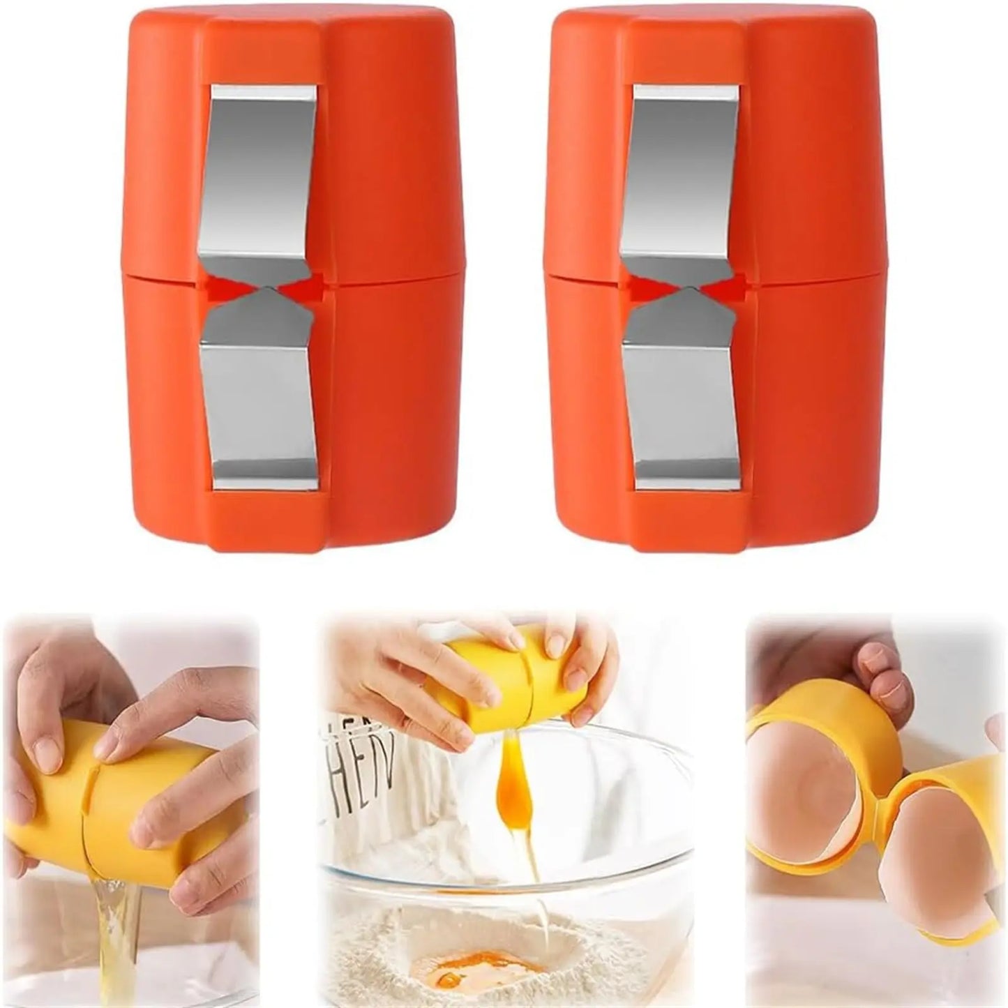 manufacturer  1/2pcs Egg Shell Opener Set Handheld Raw Egg Cracker Multifunctional Egg Breaker Food-Safe Kitchen Gadget for Cooking Camping   Kitchen gadgets