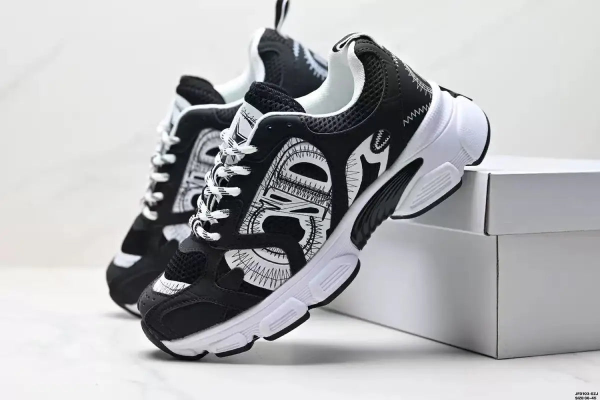 Manufacturer   D Home Mesh Upper Running Shoes Thick Bottom Dad Sneakers Unisex Lace up Sports Couple Shoes Anti Slip Wear Resistant Rubber...    Sneakers