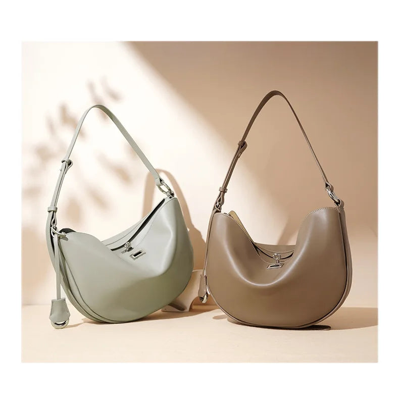 Women's bag new crossbody bag design high-end shoulder simple real leather women's handbag classic fashion high quality bag