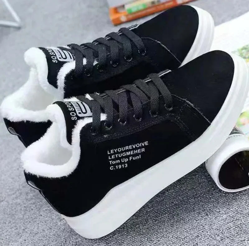 Manufacturer   New Snow Boots Winter Outdoor Women Shoes Warm Fur Plush Lady Casual Shoes Lace Up Fashion Sneakers Platform Snow Boots    Sneakers