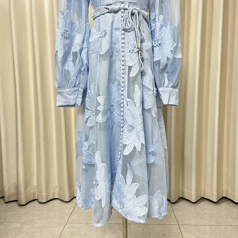 Women's Dress Floral Linen Elegant Long Dresses Casual Vacation Beach Party Dresses Woman Clothing Fashion Summer Dresses