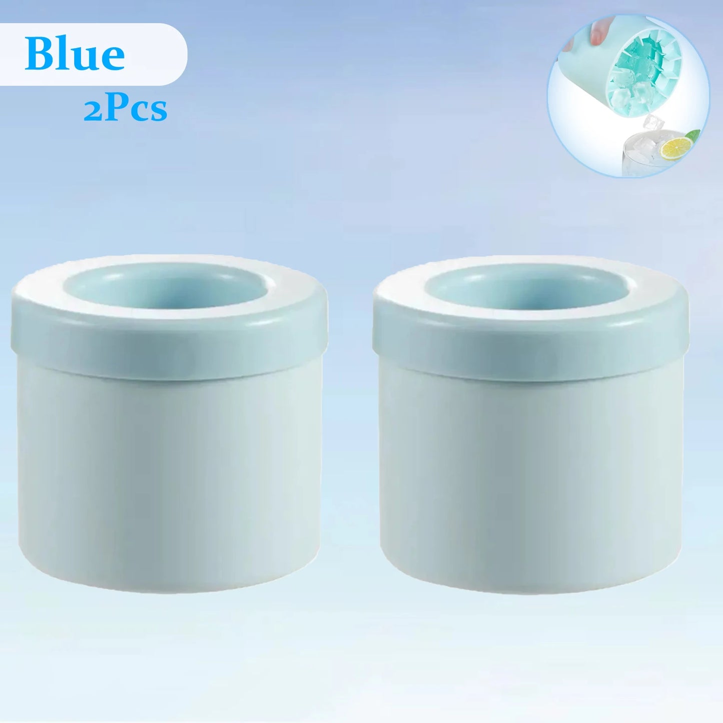 manufacturer  Food grade silicone cylindrical ice tray ice making mold for household kneading, ice storage box, ice cup, quick freezing (small   Kitchen gadgets