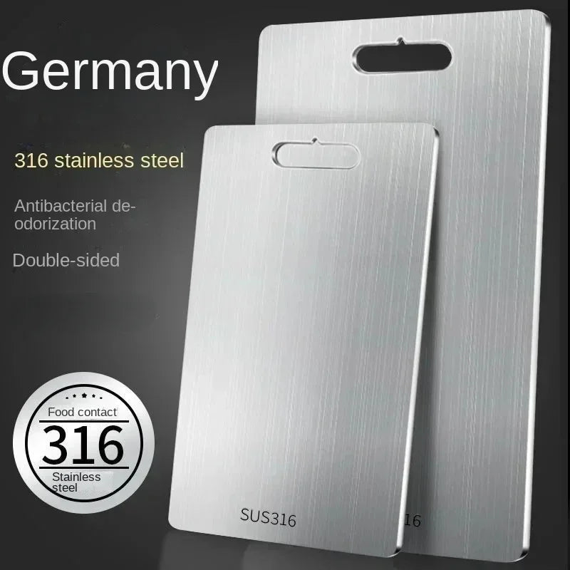 manufacturer  316 Stainless Steel Panel and Chopping Board Kitchen Household Thickened Double Sided Cutting Board Block Kneading Dough Board   Kitchen gadgets