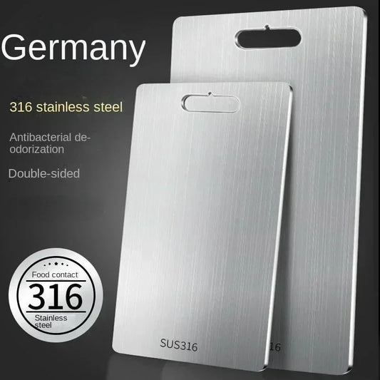 manufacturer  316 Stainless Steel Panel and Chopping Board Kitchen Household Thickened Double Sided Cutting Board Block Kneading Dough Board   Kitchen gadgets