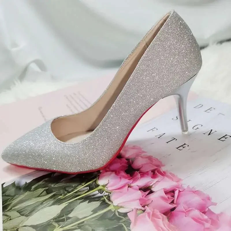 Manufacturer   2024 Fashion High Heels 35-45 Plus Size Women Shoes 12cm Thin Stiletto Banquet Wedding Shoes Sexy Pointed Toe Ladies Party Shoes   Pumps