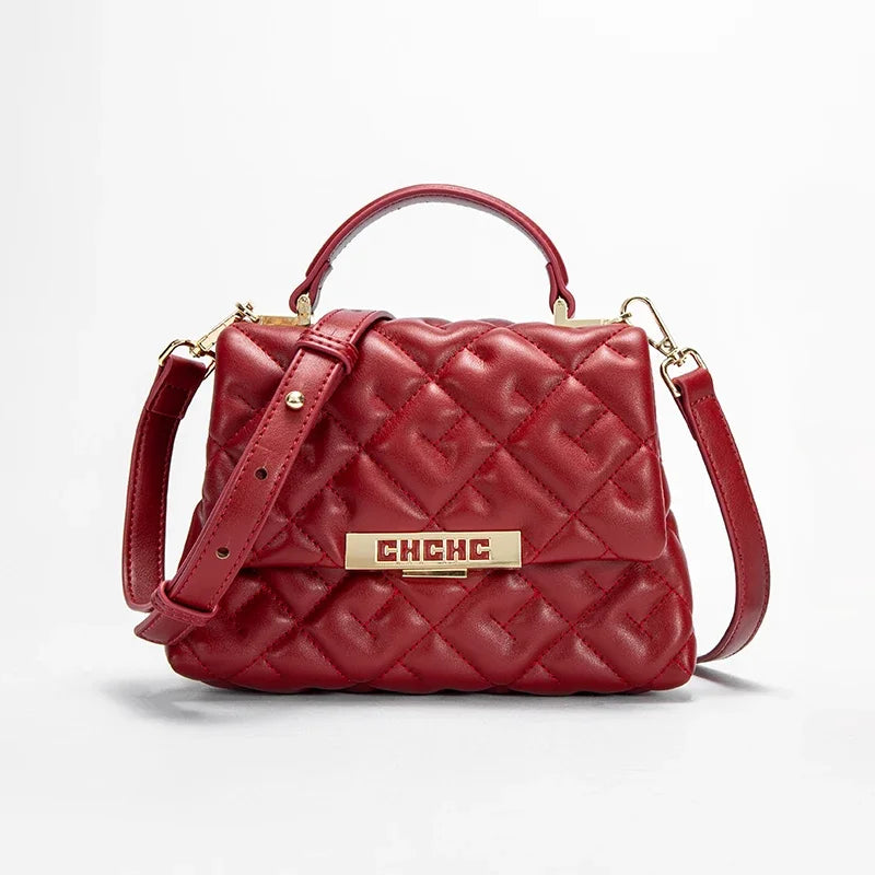 Fashionable Classic New Women's  Crossbody Bag PU Material Solid Color Letter Element Women's Shoulder Bag