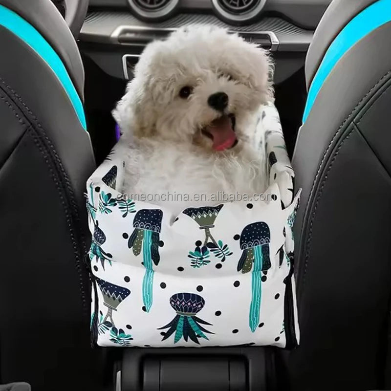 Custom Wholesale Pet Safety Booster Seat Car Back Center Console Small Dog Cat Puppy Travel Armrests Bed Bag Removable Pet Car S   dog toy